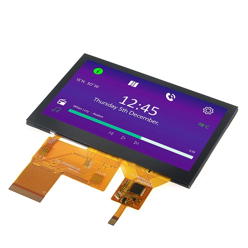 4,3-дюймовый IPS TFT ЖК-модуль с емкостной сенсорной панелью и яркостью 850 кд/м²