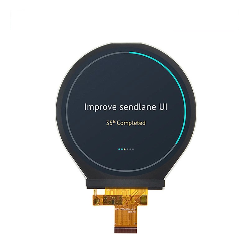 Круглый TFT-ЖК-модуль IPS с диагональю 3,4 дюйма, разрешением 800×800 и дисплеем, читаемым при солнечном свете