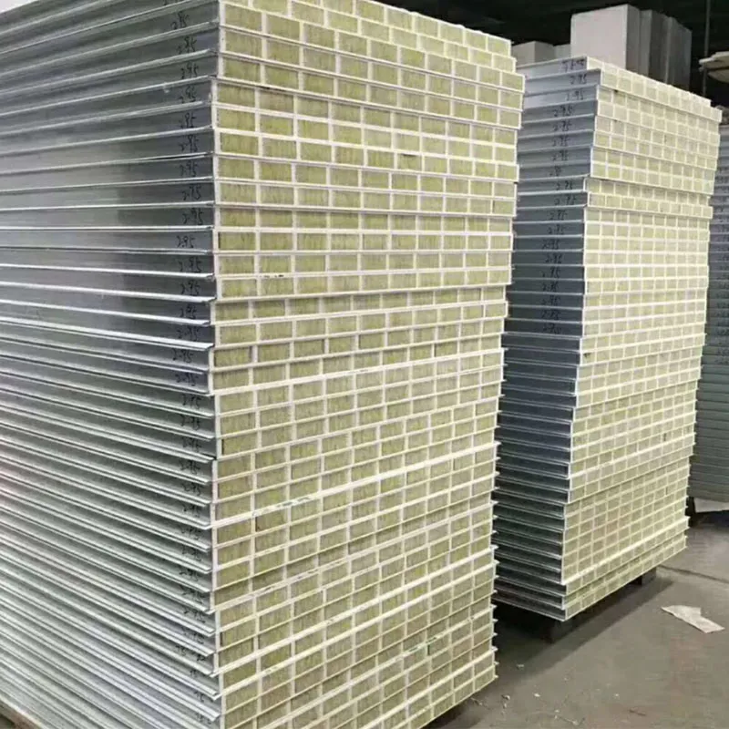 Сэндвич-панель с сердечником из магнезиального стекла и каменной ваты механического производства