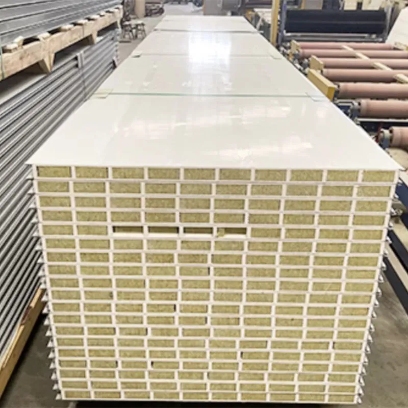 Сэндвич-панель с сердечником из магнезиального стекла и каменной ваты механического производства