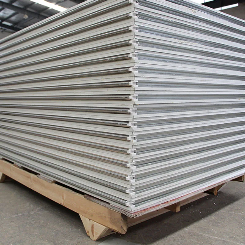 Чистая окрашенная стальная панель с сердечником из магнезиального стекла и каменной ваты ручного производства