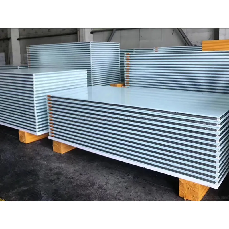 Чистая окрашенная стальная панель с сердечником из магнезиального стекла и каменной ваты ручного производства