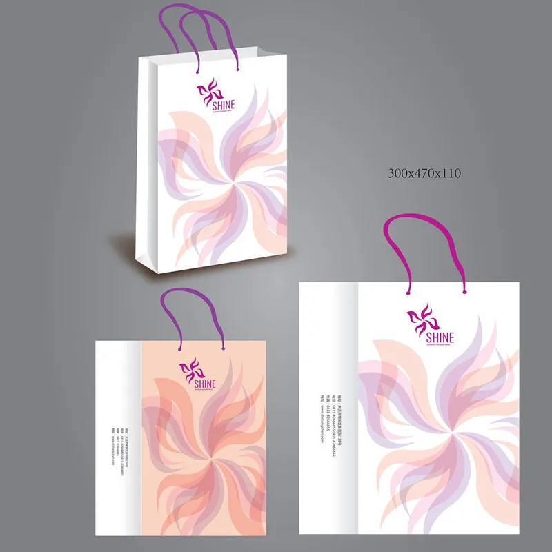 Белые картонные подарочные пакеты