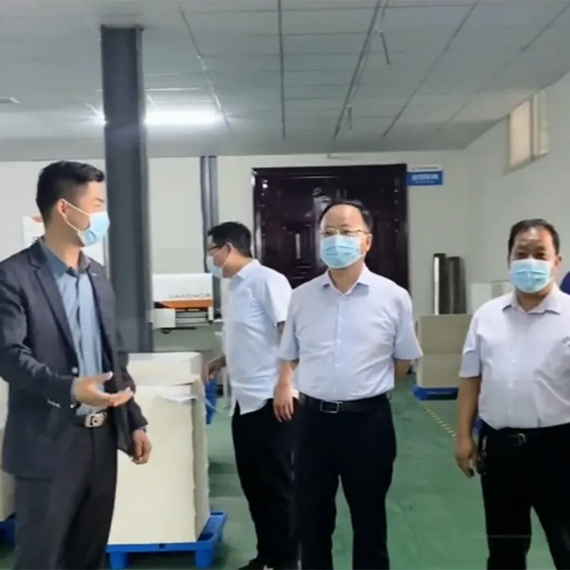 Секретарь партийной группы и заместитель главы районного правительства Волун города Наньян возглавил делегацию, посетившую предприятие Гуаньмин Упаковка для изучения и поддержки высококачественного развития компании.