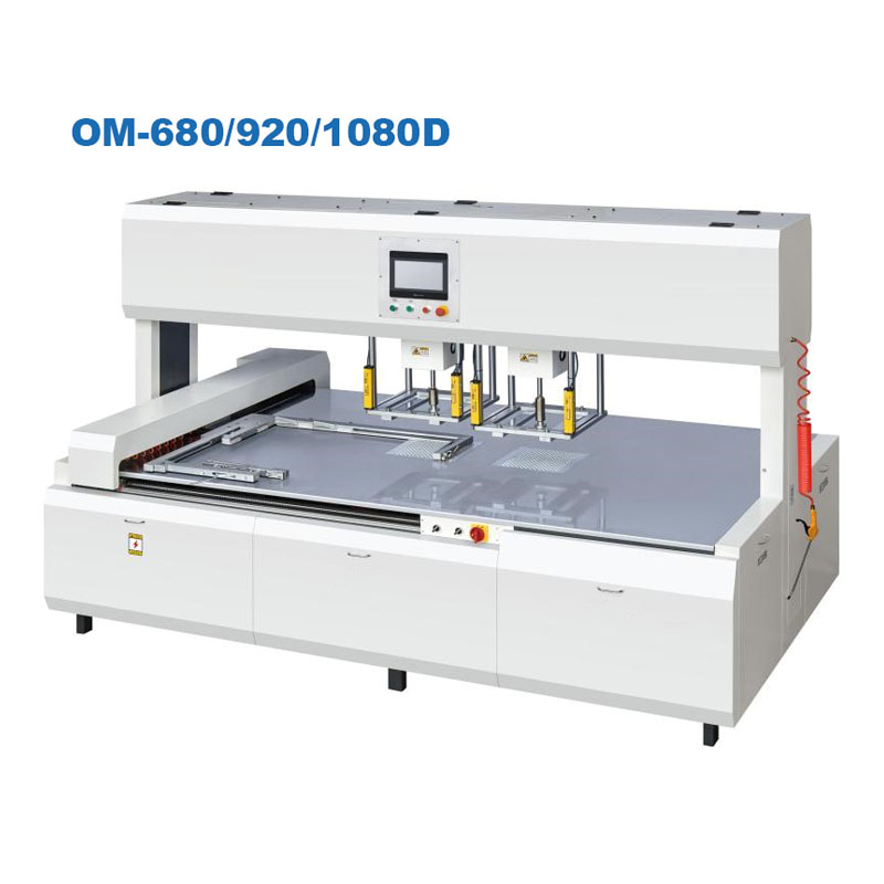 OM-680-920-1080D Двухголовочная машина для удаления облоя и вырубки