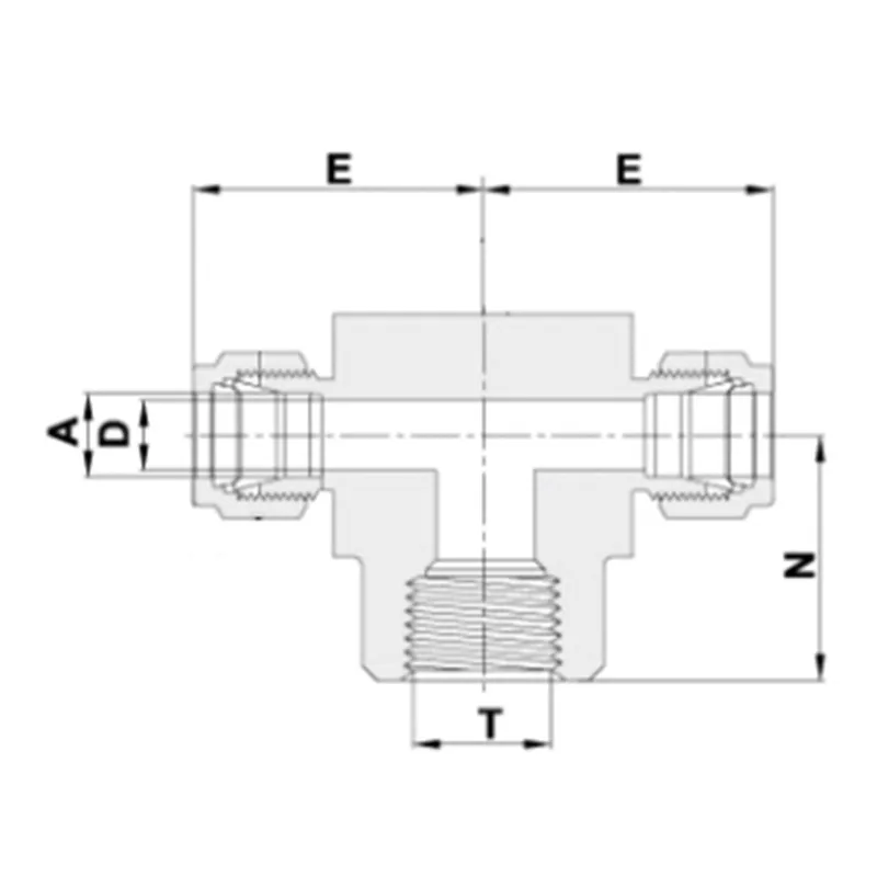 Внутренний резьбовой прямой тройник