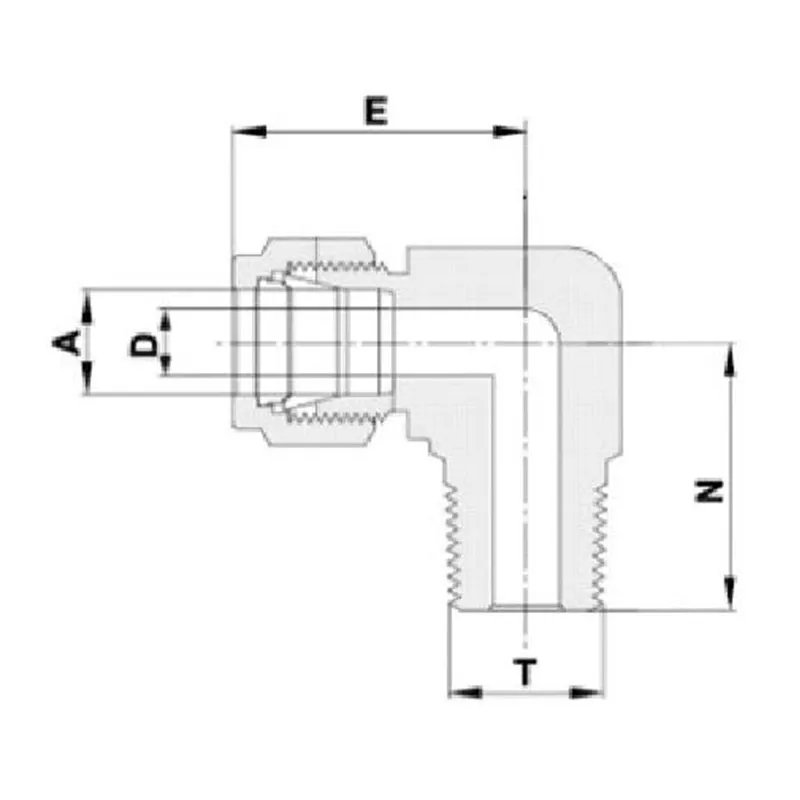 Наружный резьбовой отвод