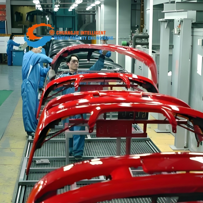 Автоматическая линия для нанесения покрытия на бамперы автомобилей