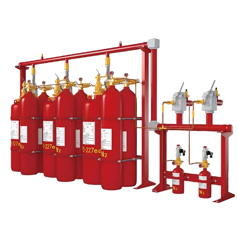 Система пожаротушения на основе гептафторпропана с выносным баллоном-ресивером QMQ4.2/150W-RBr