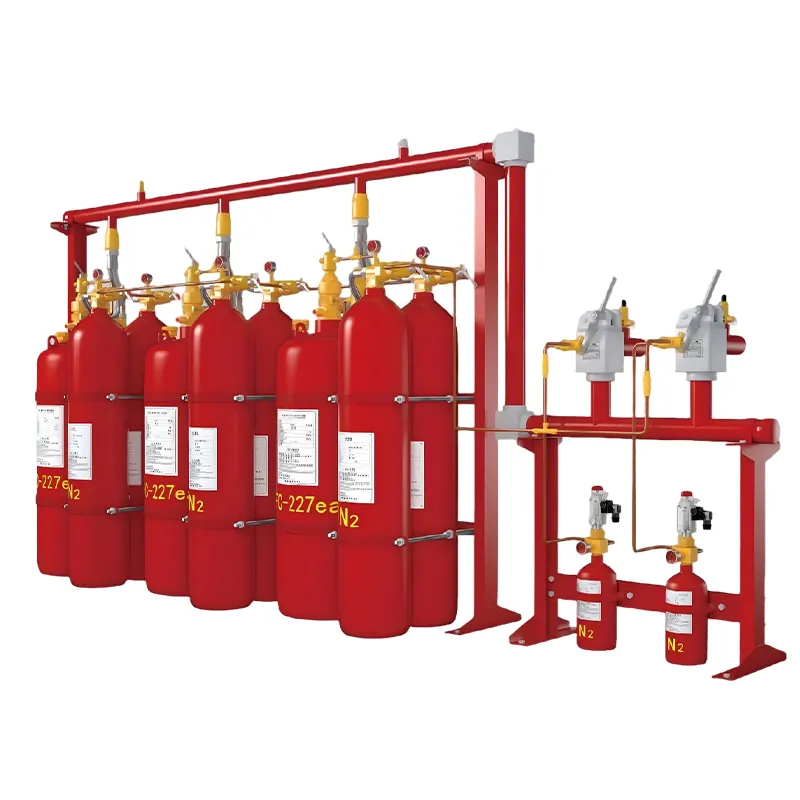 Система пожаротушения на основе гептафторпропана с выносным баллоном-ресивером QMQ4.2/180W-RBr