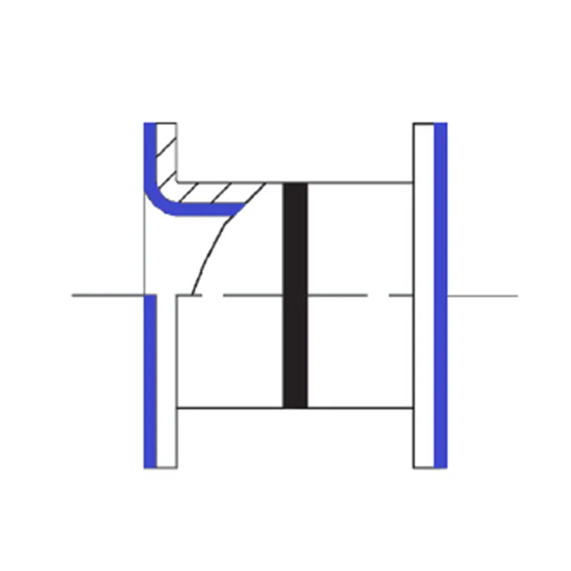 Дистанционная вставка футерованный фторопластом-4 （Короткий патрубок）
