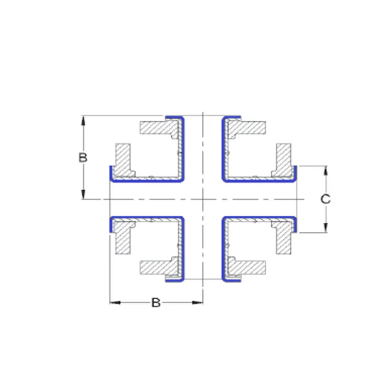Крестовины футерованный фторопластом-4