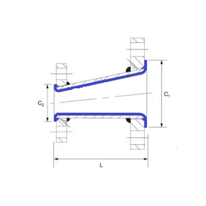Переходы эксцентрические футерованный фторопластом-4