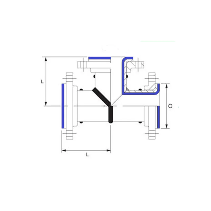 Тройники футерованные фторопластом-4