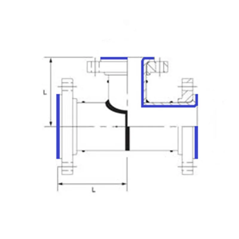Уменьшающий тройник футерованные фторопластом-4
