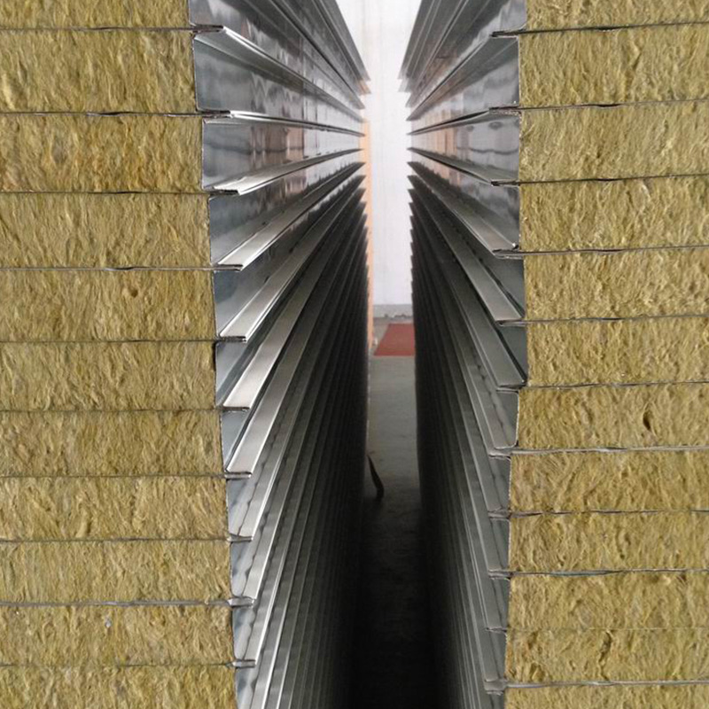 Механическая сэндвич-панель для чистых помещений с сердечником из минваты и облицовкой из стали на высокопрочном клее