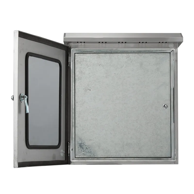 Наружный распределительный щит из нержавеющей стали с двойной дверцей