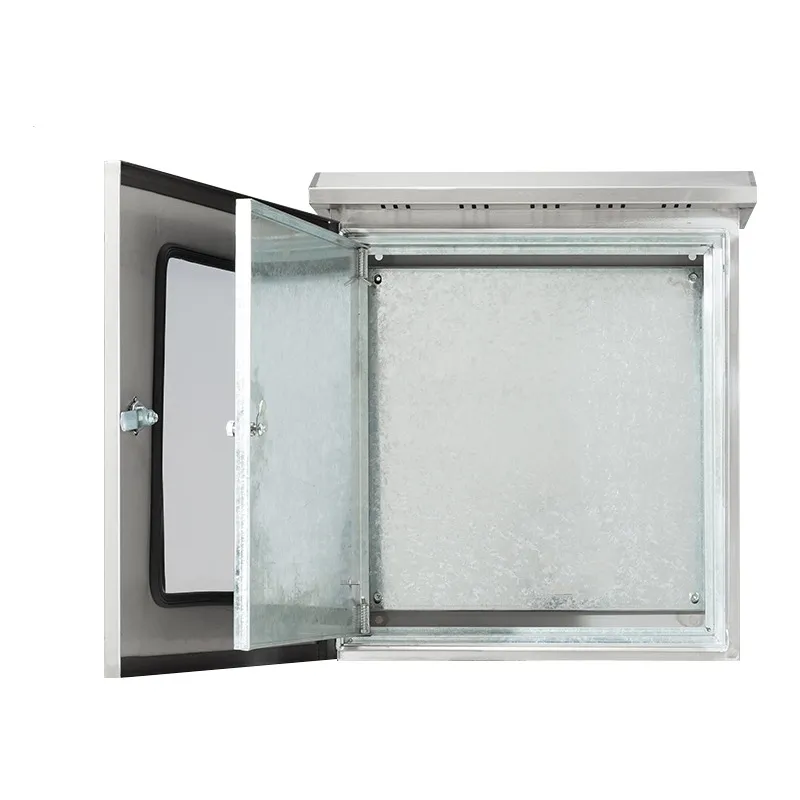 Наружный распределительный щит из нержавеющей стали с двойной дверцей