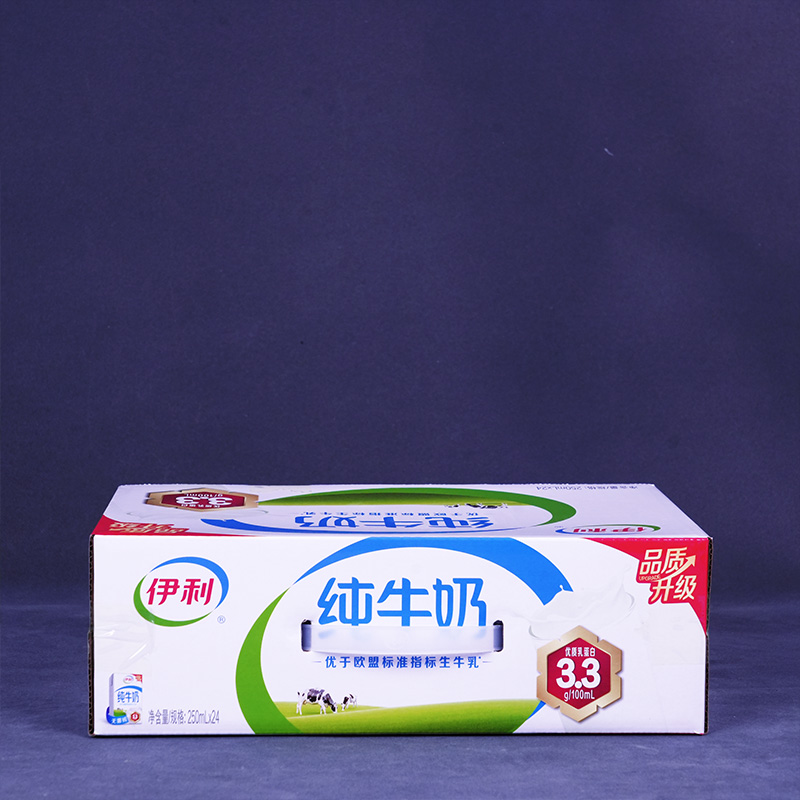 Цветной картонный ящик для молока