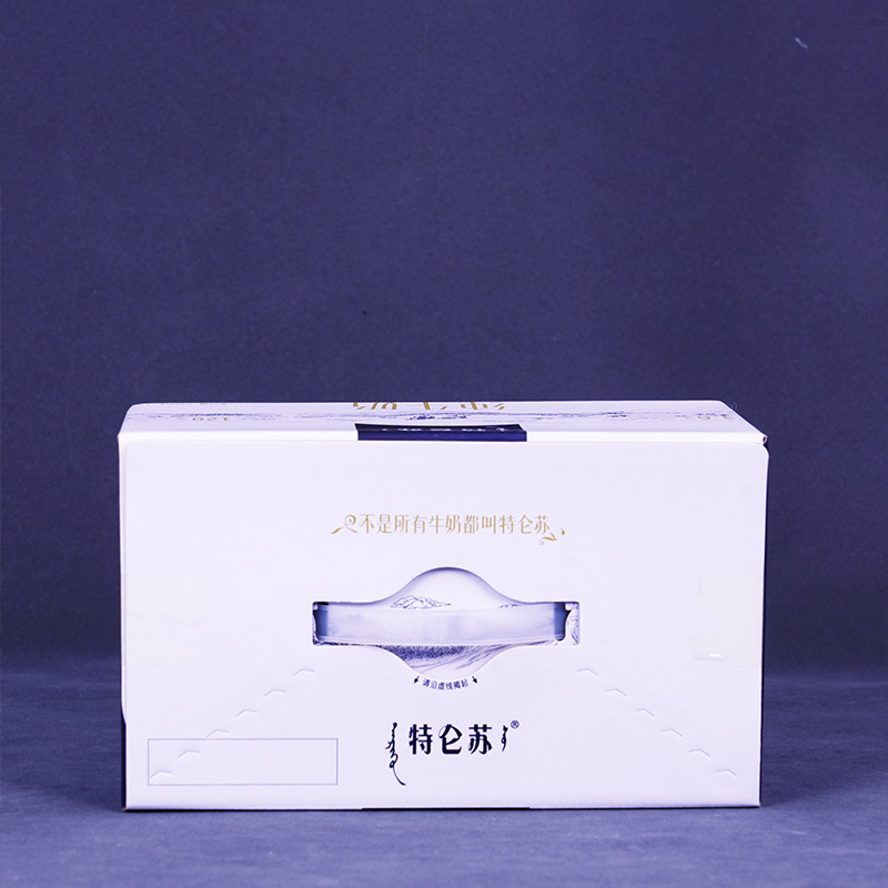 Цветной картонный ящик для молока