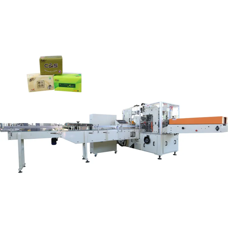 OK-602 Упаковочная машина для лицевых салфеток с горизонтальным толкателем