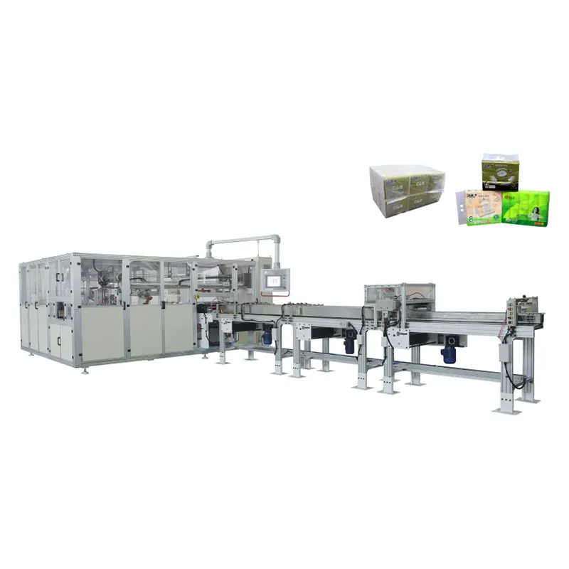 OK-902D Машина для групповой упаковки пачек лицевых салфеток