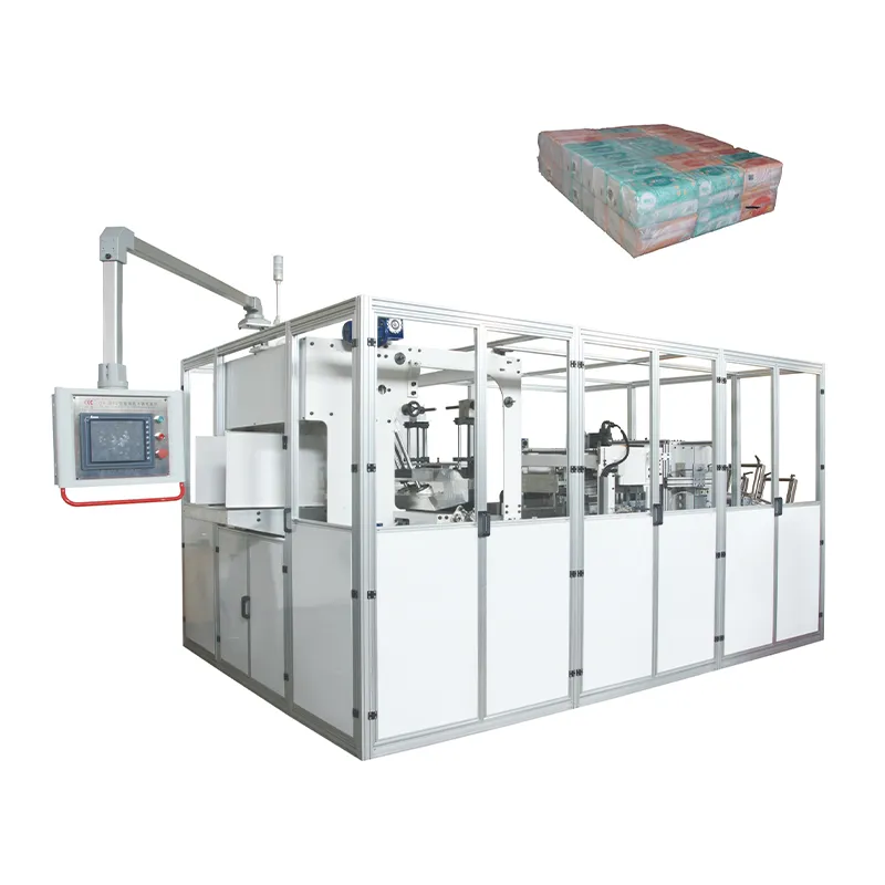 OK-908D Машина для упаковки лицевых салфеток в крупногабаритные пакеты