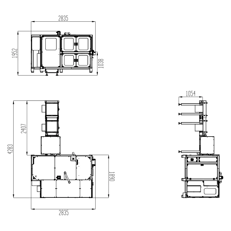 Модель OK-960 Упаковочная машина для салфеток с нижней вытяжкой