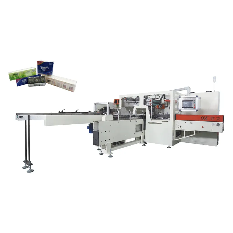 Полностью автоматическая машина для упаковки носовых платков в пачки OK-602M