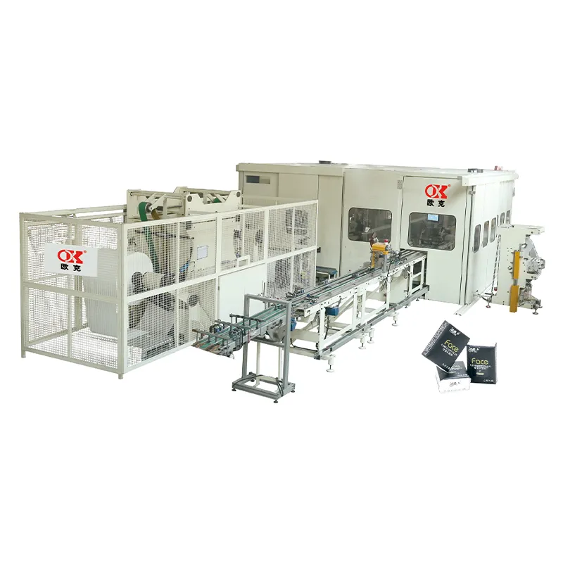 Четырехлинейная высокоскоростная производственная линия для носовых платков OK-800