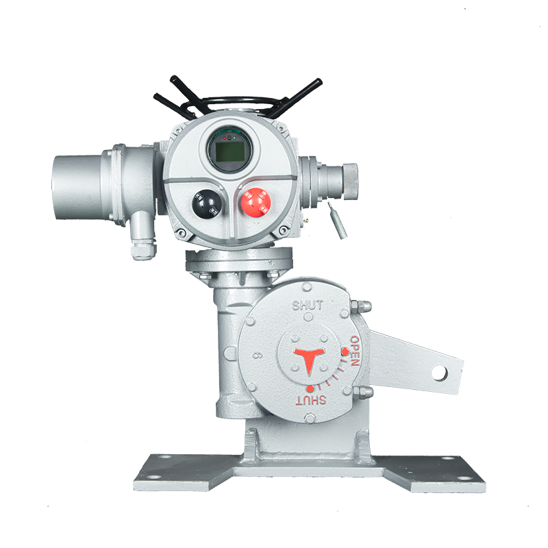 Неполноповоротные электроприводы интеллектуального типа на опорной платформе с рычажной передачей