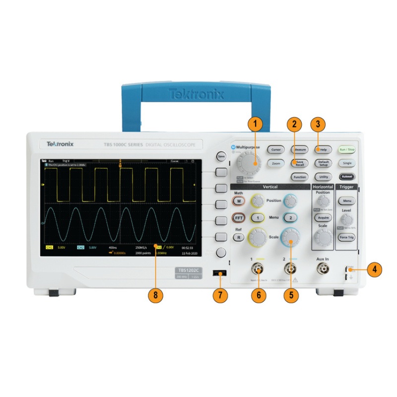 Tektronix TBS1102C Цифровой запоминающий осциллограф: 100 МГц, 2 канала