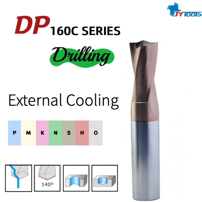 Высокопроизводительное сверло X-типа для стали с плоским дном – DP160C