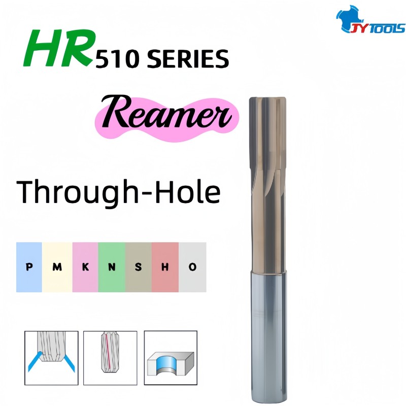 Твердосплавная шестизубая развертка с левым винтом – HR510