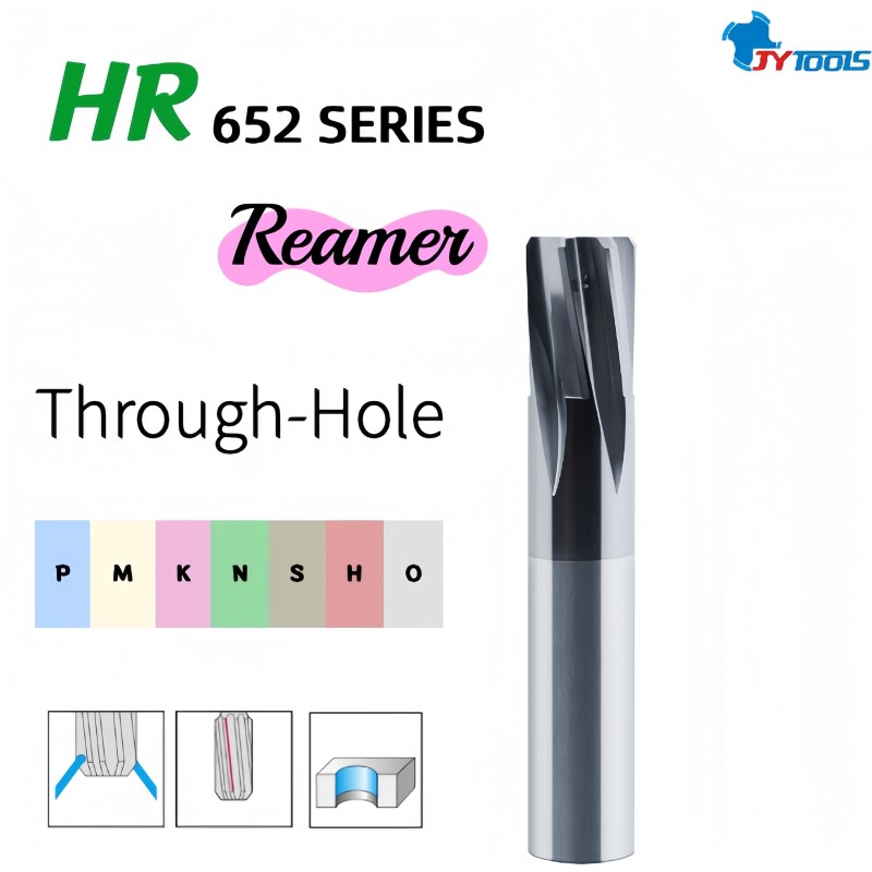 Твердосплавная шестизубая развертка с левым винтом – HR652