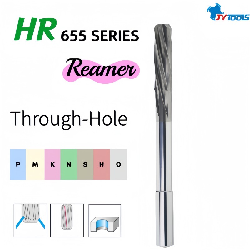 Твердосплавная шестизубая развертка с левым винтом – HR655