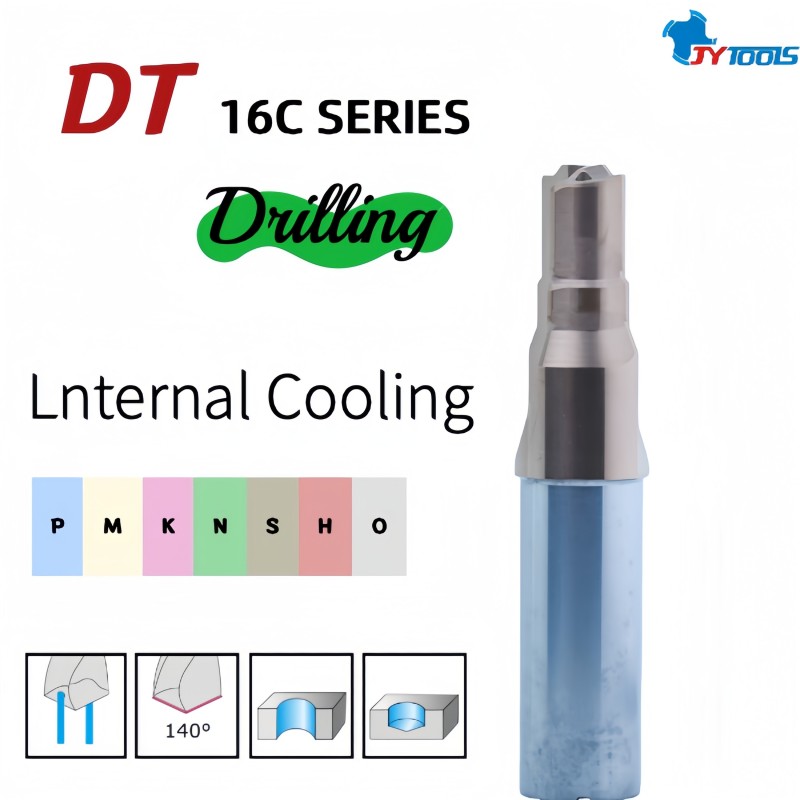 Твердосплавное трёхступенчатое сверло с внутренним охлаждением – DT16C