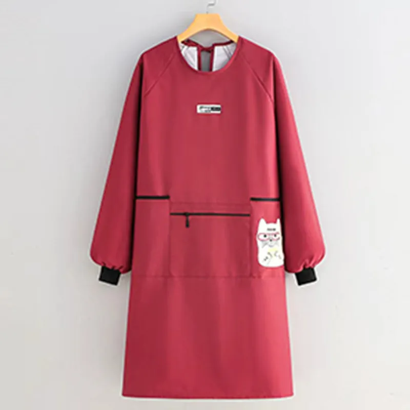 Цзяцили Модный детский кот водонепроницаемый передник с длинными рукавами для общественного питания и кухни защита от масла и грязи возможность нанесения логотипа 8756