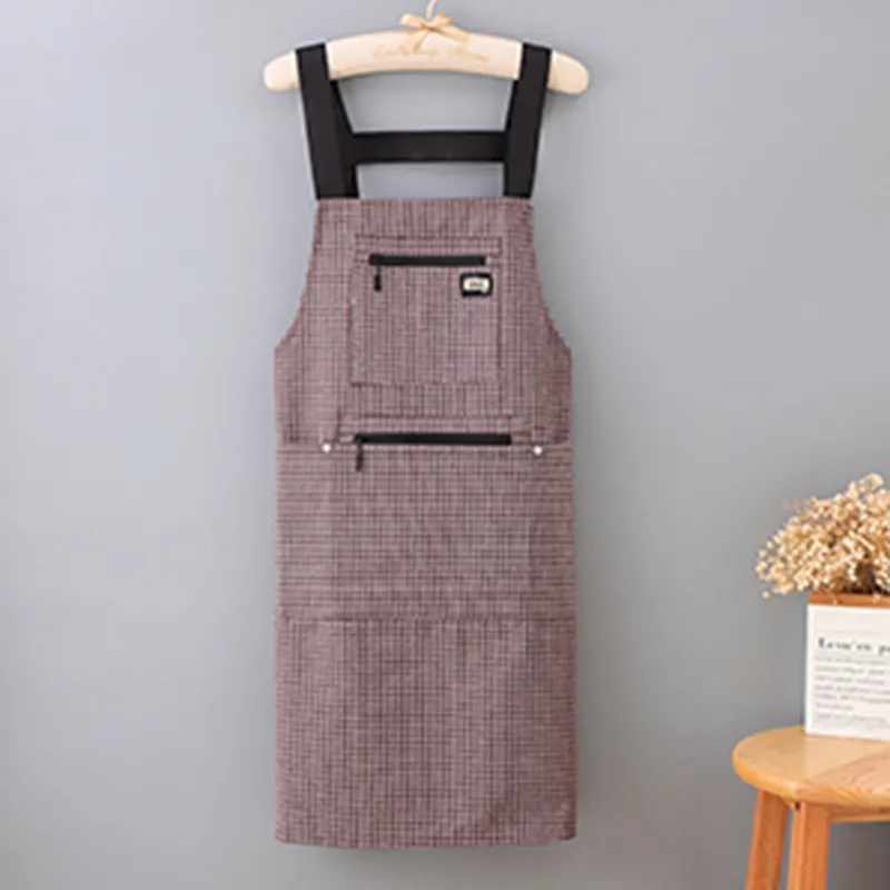 Цзяцили Модный рабочий фартук унисекс многоцветный из плотной хлопковой ткани 6339