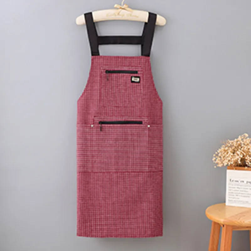 Цзяцили Модный рабочий фартук унисекс многоцветный из плотной хлопковой ткани 6339