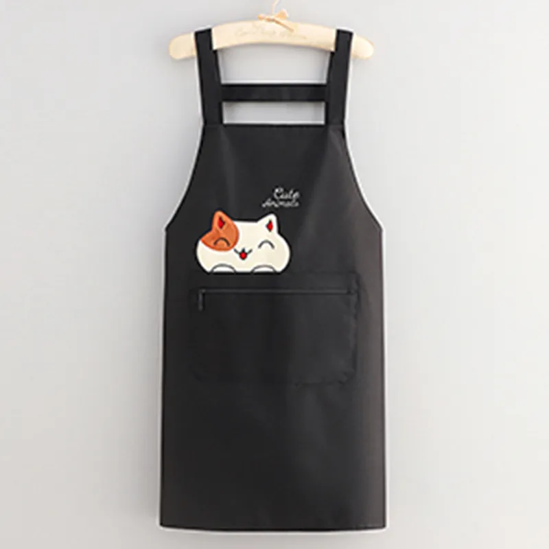 Цзяцили Свежий дизайн с большой мордочкой кошки водонепроницаемый фартук для кухни и домашней работы защита от масла и грязи рабочая одежда износостойкий 6728