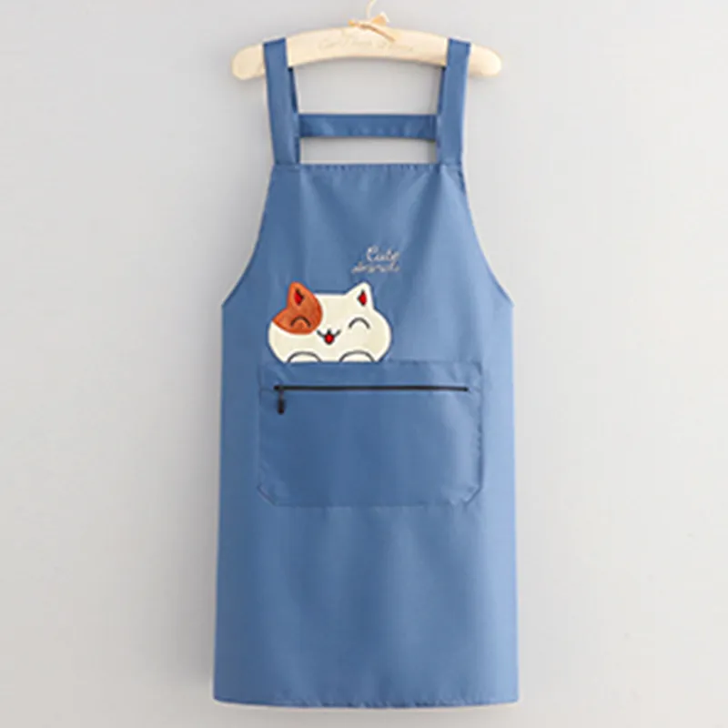 Цзяцили Свежий дизайн с большой мордочкой кошки водонепроницаемый фартук для кухни и домашней работы защита от масла и грязи рабочая одежда износостойкий 6728