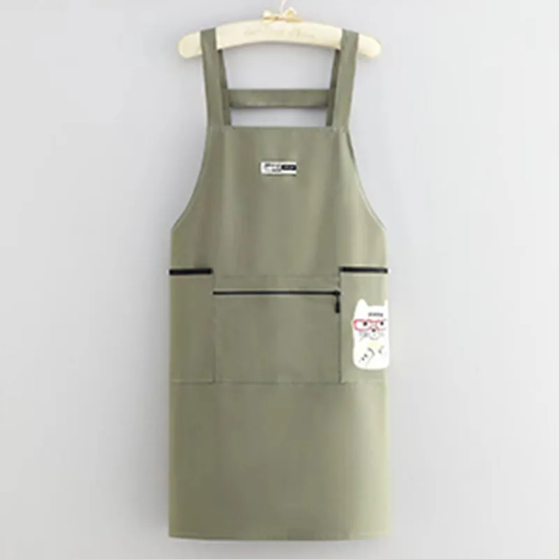 Цзяцили Симпатичный фартук с кошками и карманом на молнии для домашнего приготовления пищи защита от масла и грязи возможность нанесения принта 6756