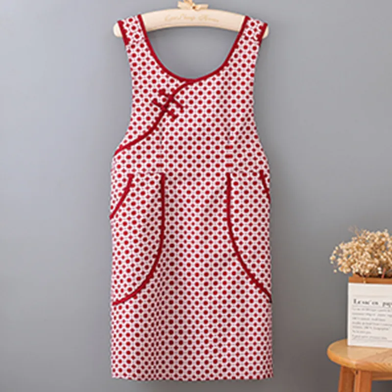 Цзяцили Стильный жилет-фартук с четырехлистным клевером для приготовления пищи и домашней работы водонепроницаемый защита от масла и грязи без рукавов 6337