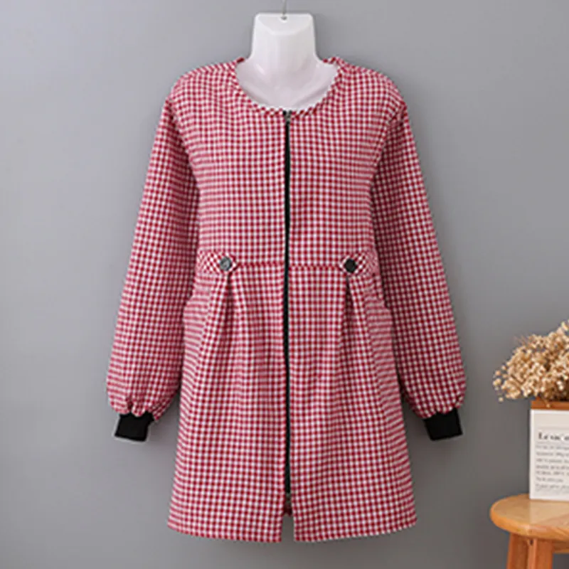 Цзяцили Стильный принцесси фасон фартук домашный с длинными рукавами для приготовления пищи ношение поверх одежды защита от грязи устойчивый к загрязнениям для взрослых 3062