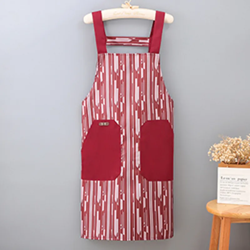 Цзяцили Модный минималистичный водонепроницаемый дышащий фартук в полоску для кухни износостойкий защита от масла и грязи унисекс 6369