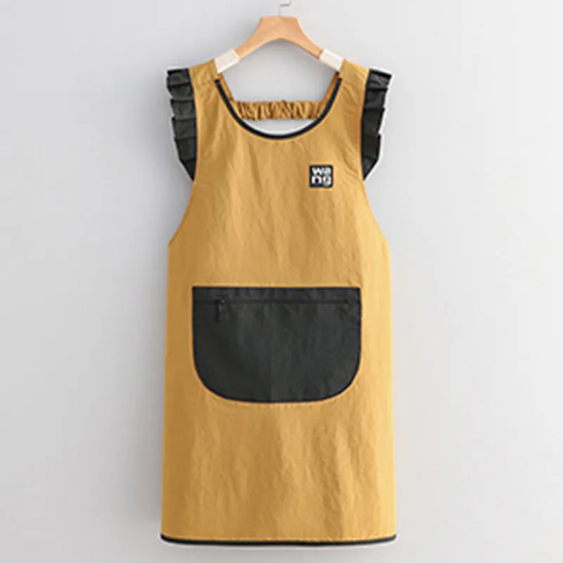 Цзяцили Стильный контрастный водонепроницаемый фартук для домашней работы защита от масла и грязи устойчивый к загрязнениям возможность нанесения логотипа 6758