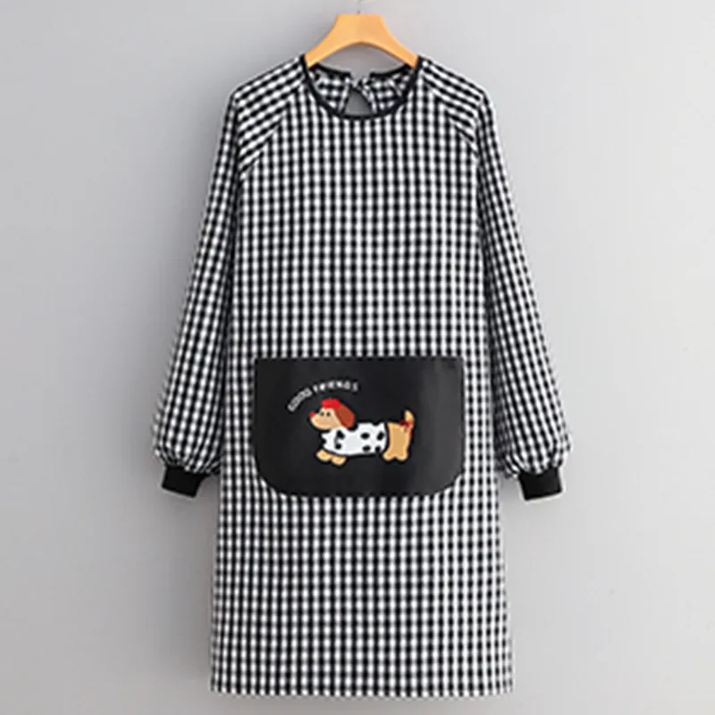 Цзяцили Модный детский собака хлопковый передник с длинными рукавами для домашнего приготовления пищи защита от пыли и грязи комфортный дышащий 8713