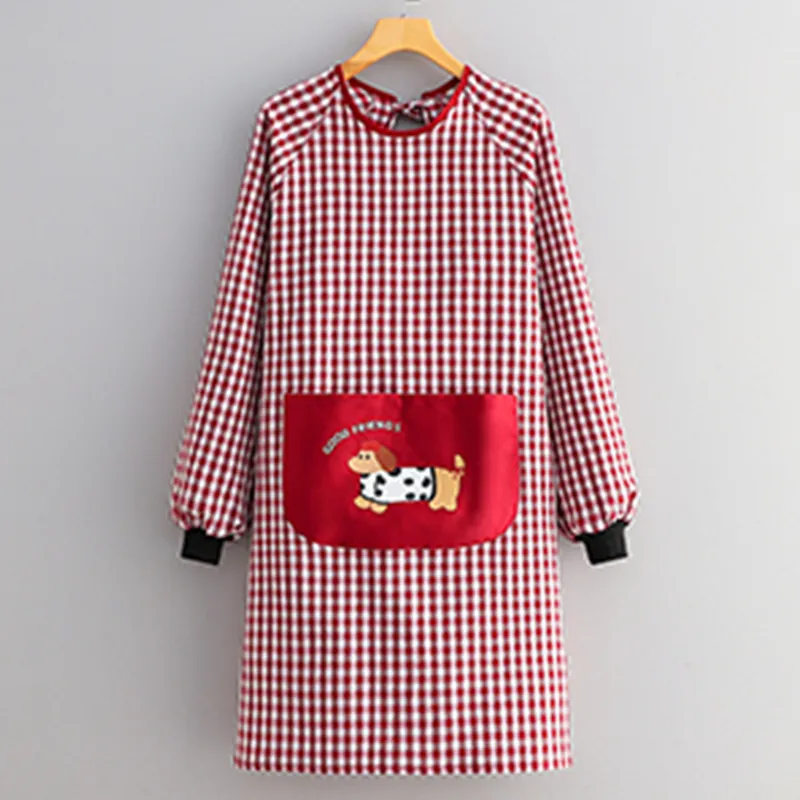 Цзяцили Модный детский собака хлопковый передник с длинными рукавами для домашнего приготовления пищи защита от пыли и грязи комфортный дышащий 8713