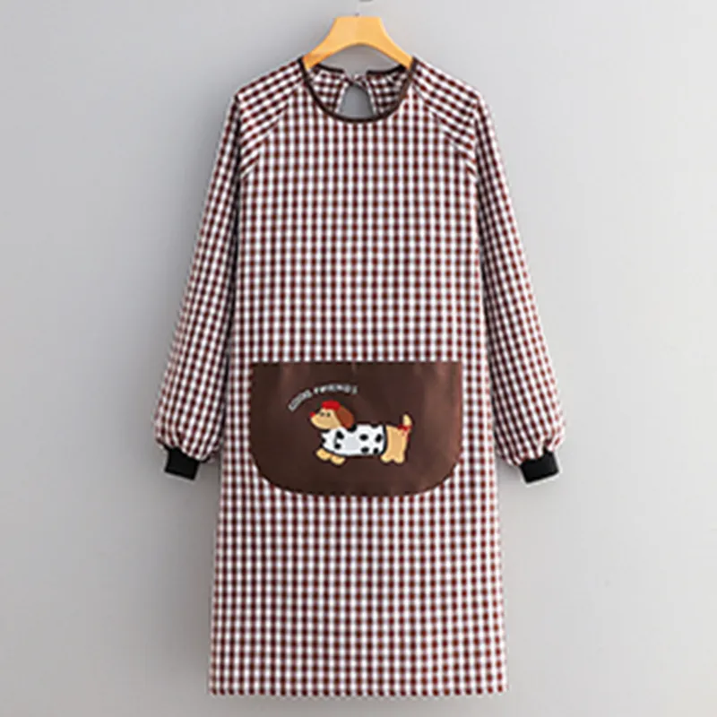 Цзяцили Модный детский собака хлопковый передник с длинными рукавами для домашнего приготовления пищи защита от пыли и грязи комфортный дышащий 8713